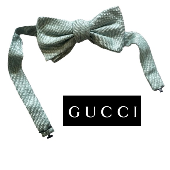 Finalgucci Mens Self Bow Tie In Mint Green